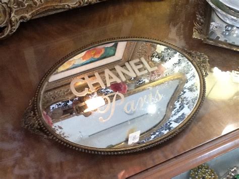 chanel light pink mirror|vintage chanel mirror.